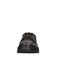 Sneakers in pelle e tessuto 