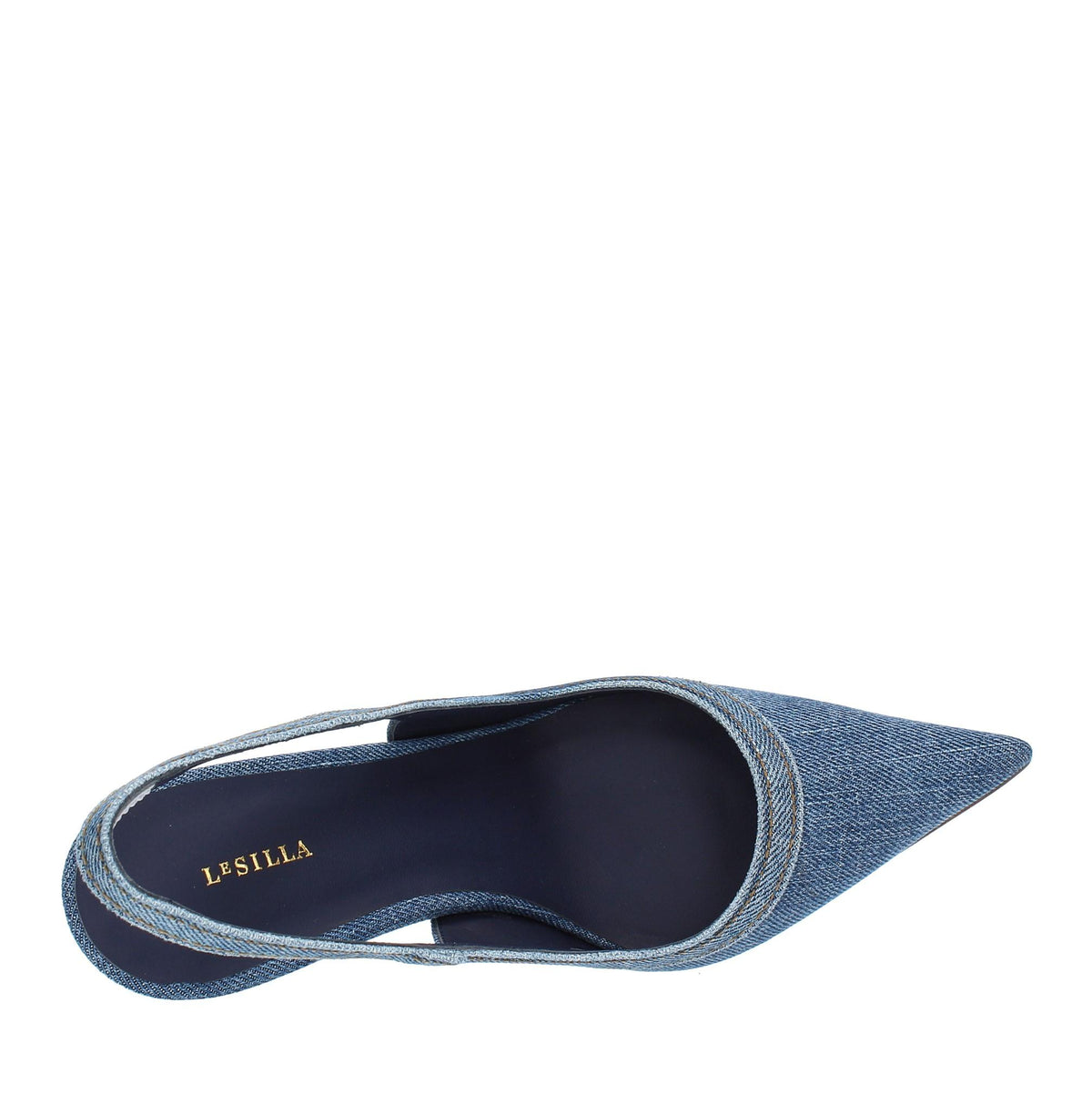 Décolleté Slingback modello BELLA in tessuto demin. 