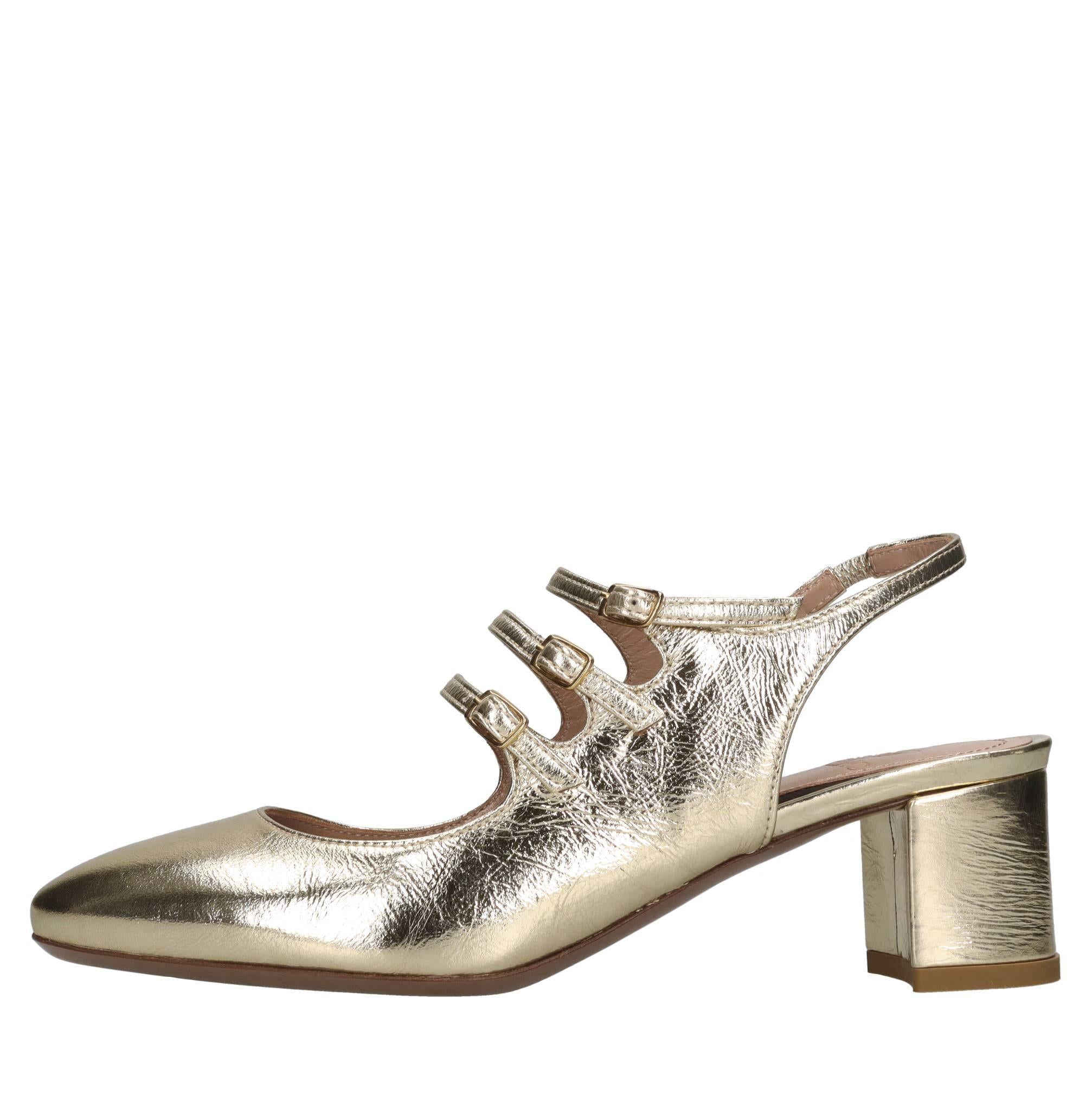 Décolleté slingback in pelle 