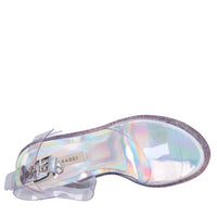 Sandali zeppa in plexi 