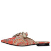 FABI Sabot in pelle e tessuto