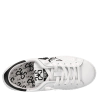 Sneakers in pelle e glitter 