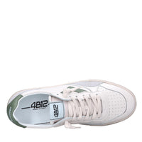 Sneakers in pelle e tessuto 
