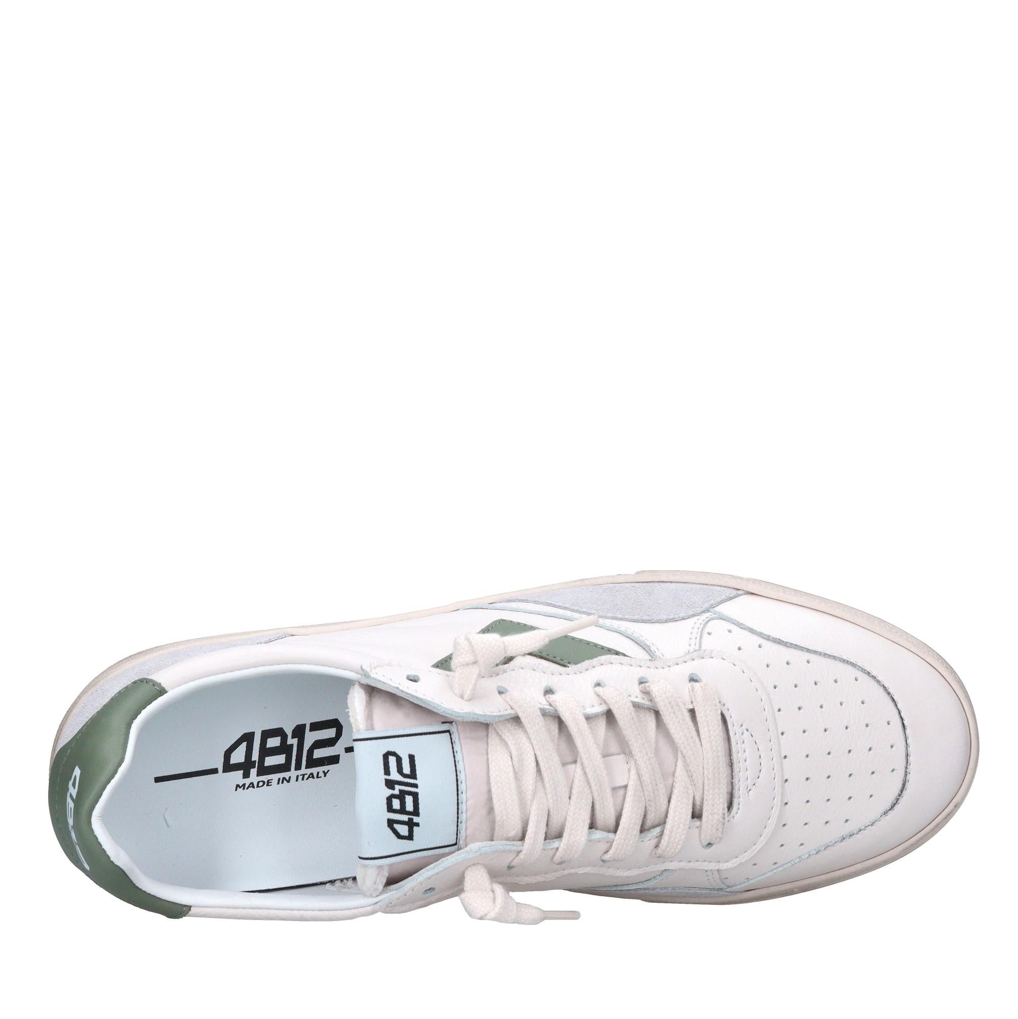 Sneakers in pelle e tessuto 