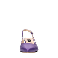 Décolleté slingback in pelle 