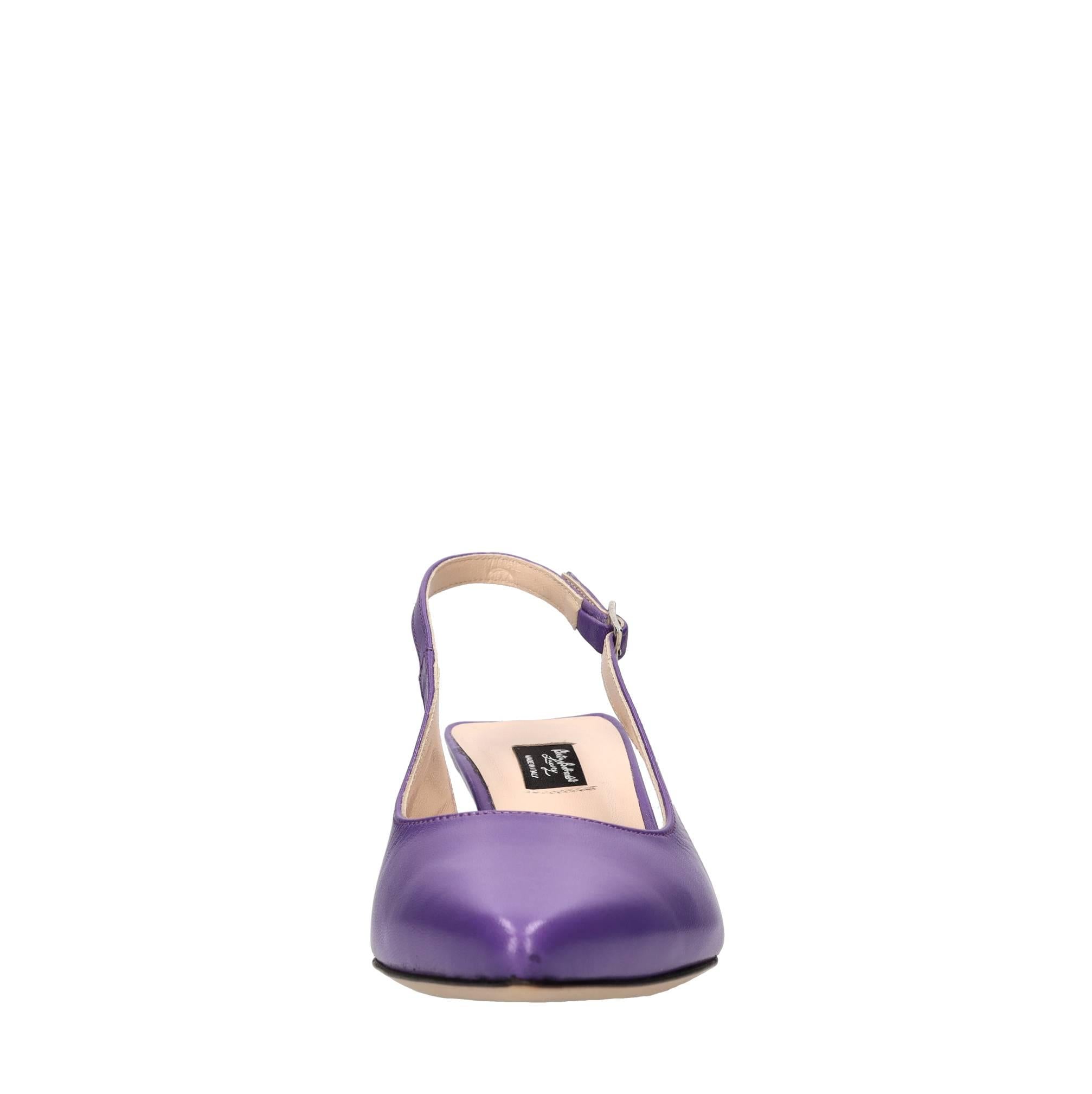 Décolleté slingback in pelle 