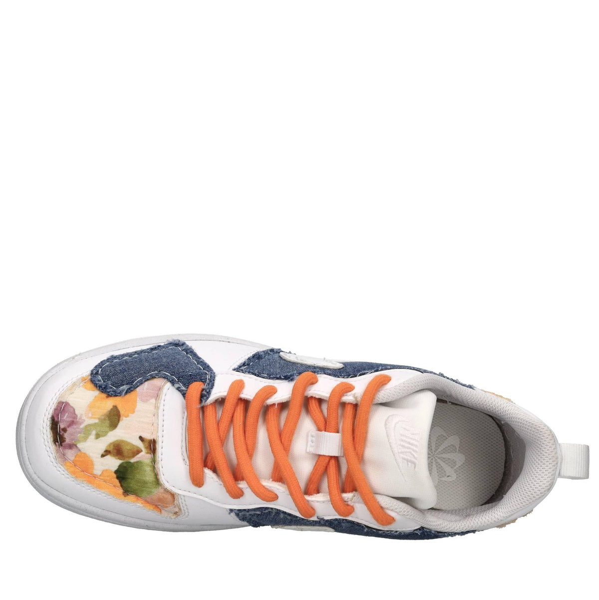 Sneakers in pelle e tessuto 