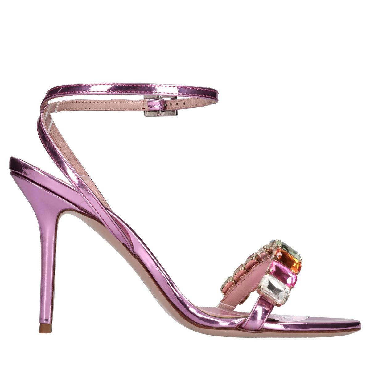 Sandali Poppy Mirror in pelle 
