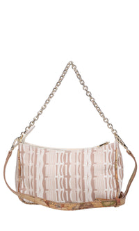 Borsa in tessuto e pelle 