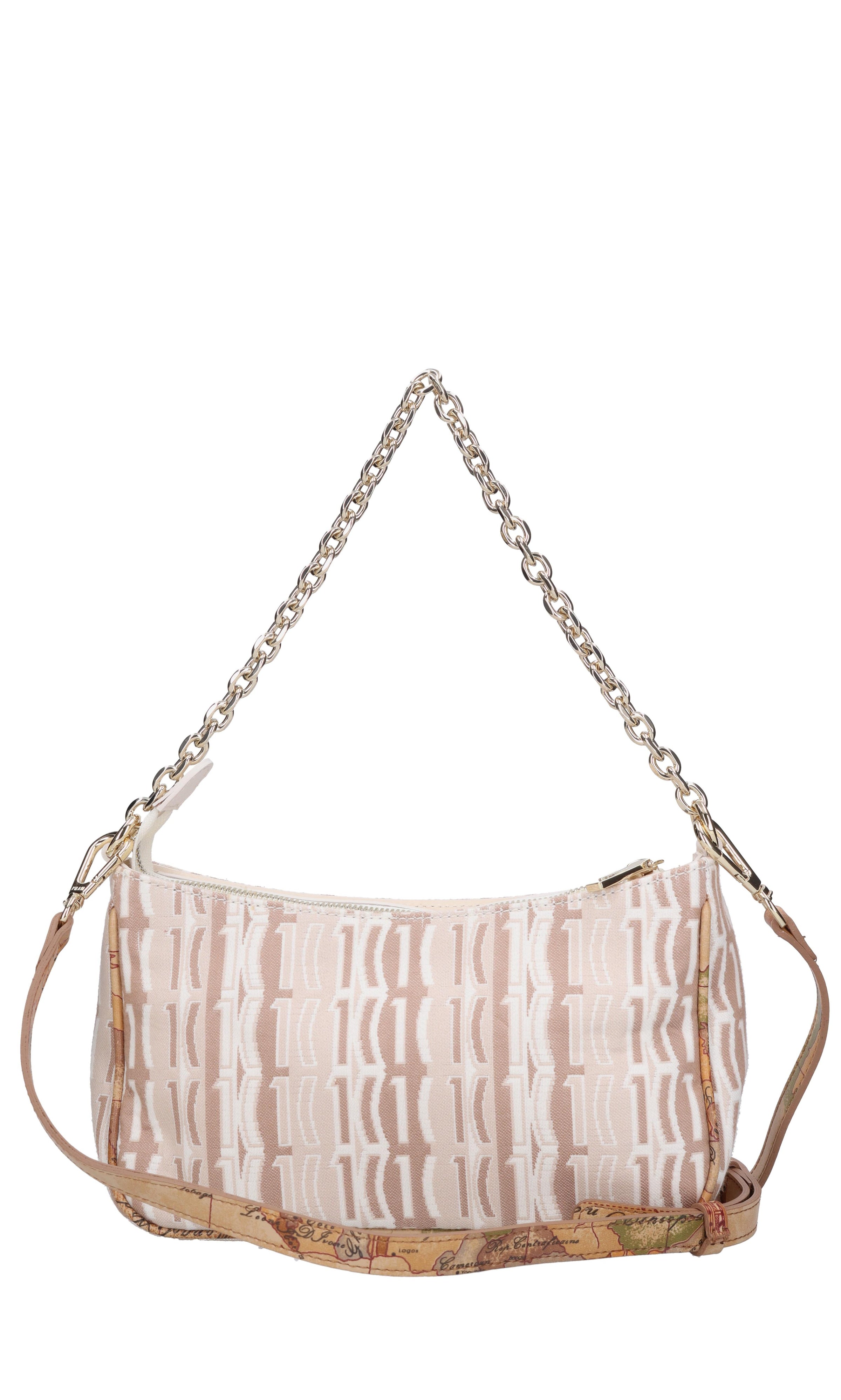 Borsa in tessuto e pelle 