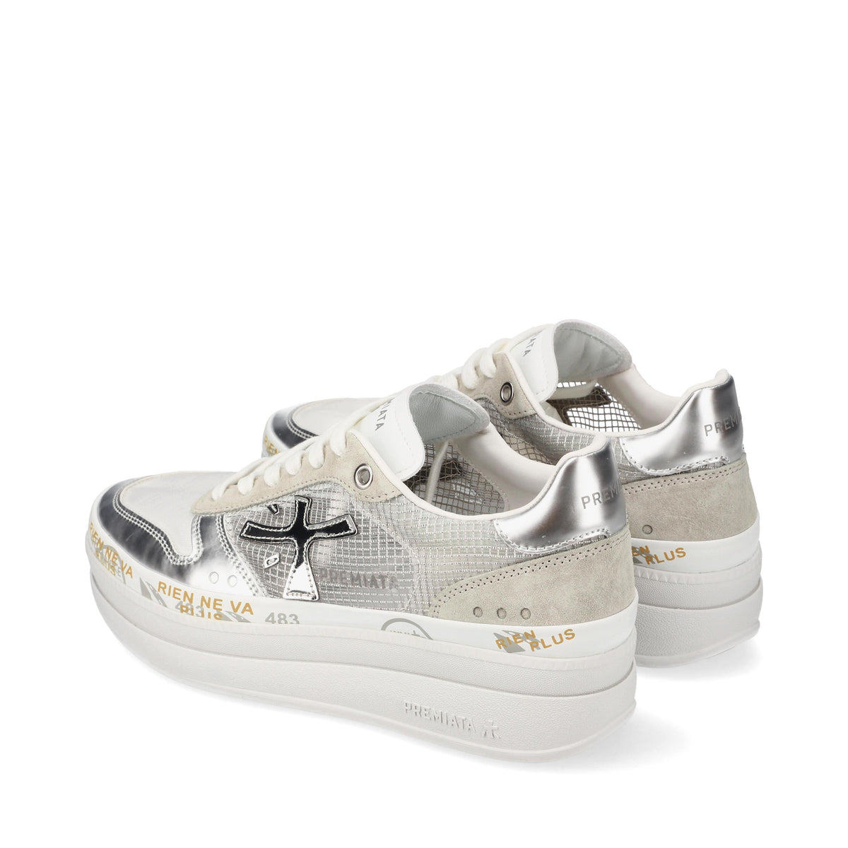 Sneakers multimateriale 