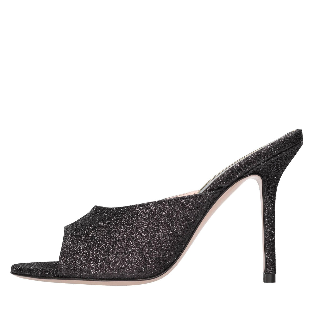 Mules modello EMILY in pelle e glitter 