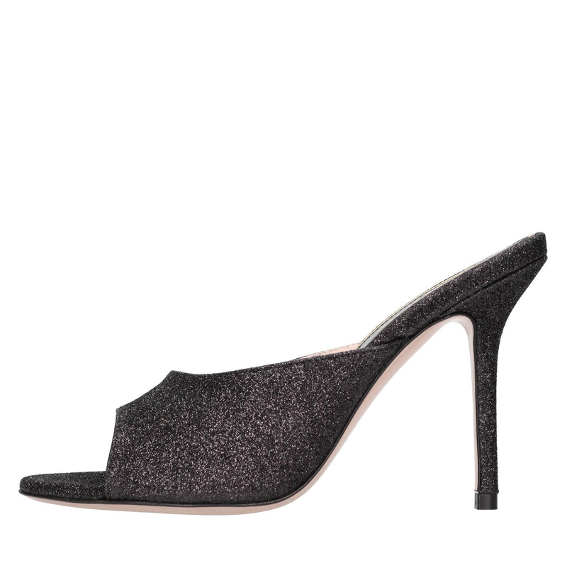 Mules modello EMILY in pelle e glitter 