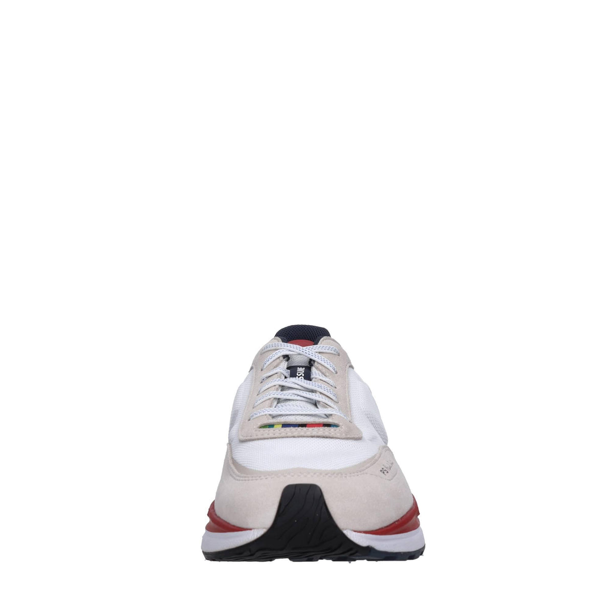 Sneakers in pelle e tessuto 