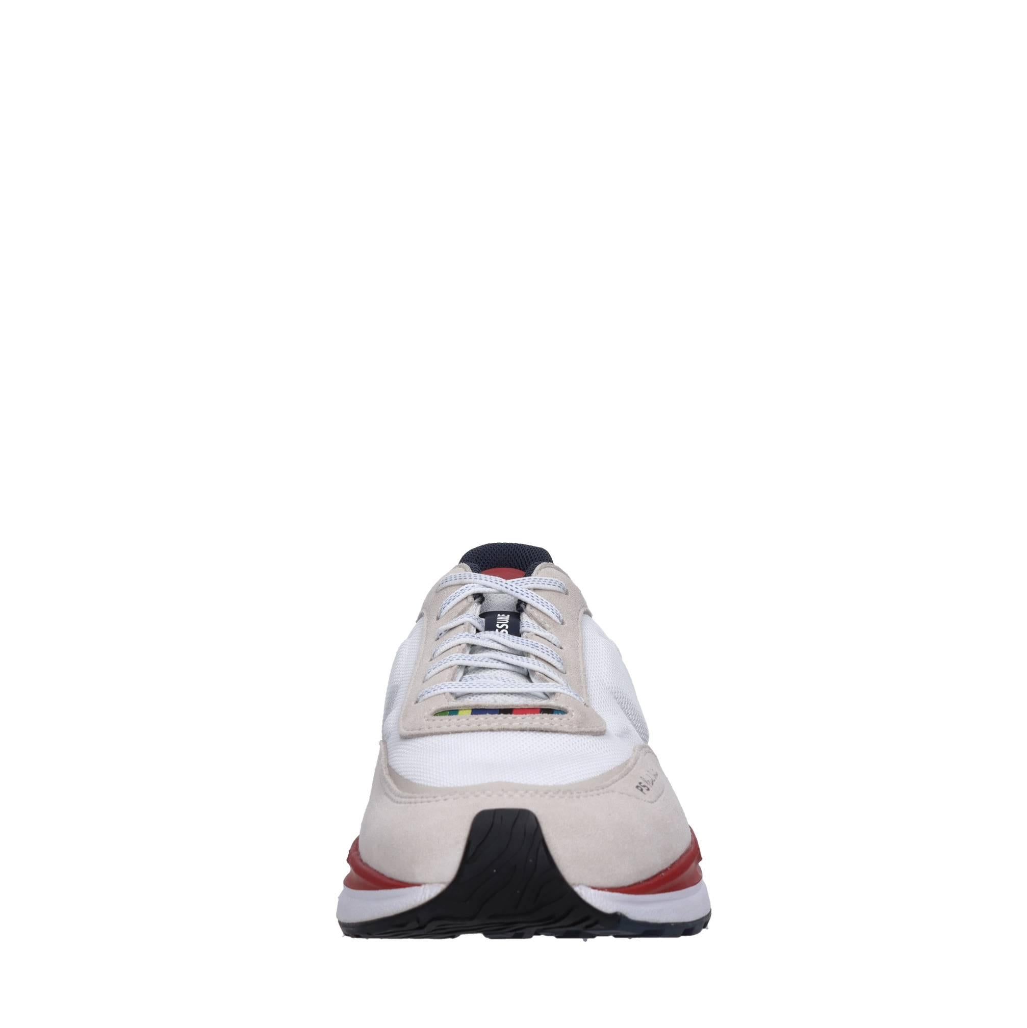 Sneakers in pelle e tessuto 