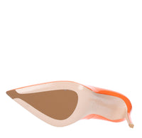 Décolleté in pelle lucida 
