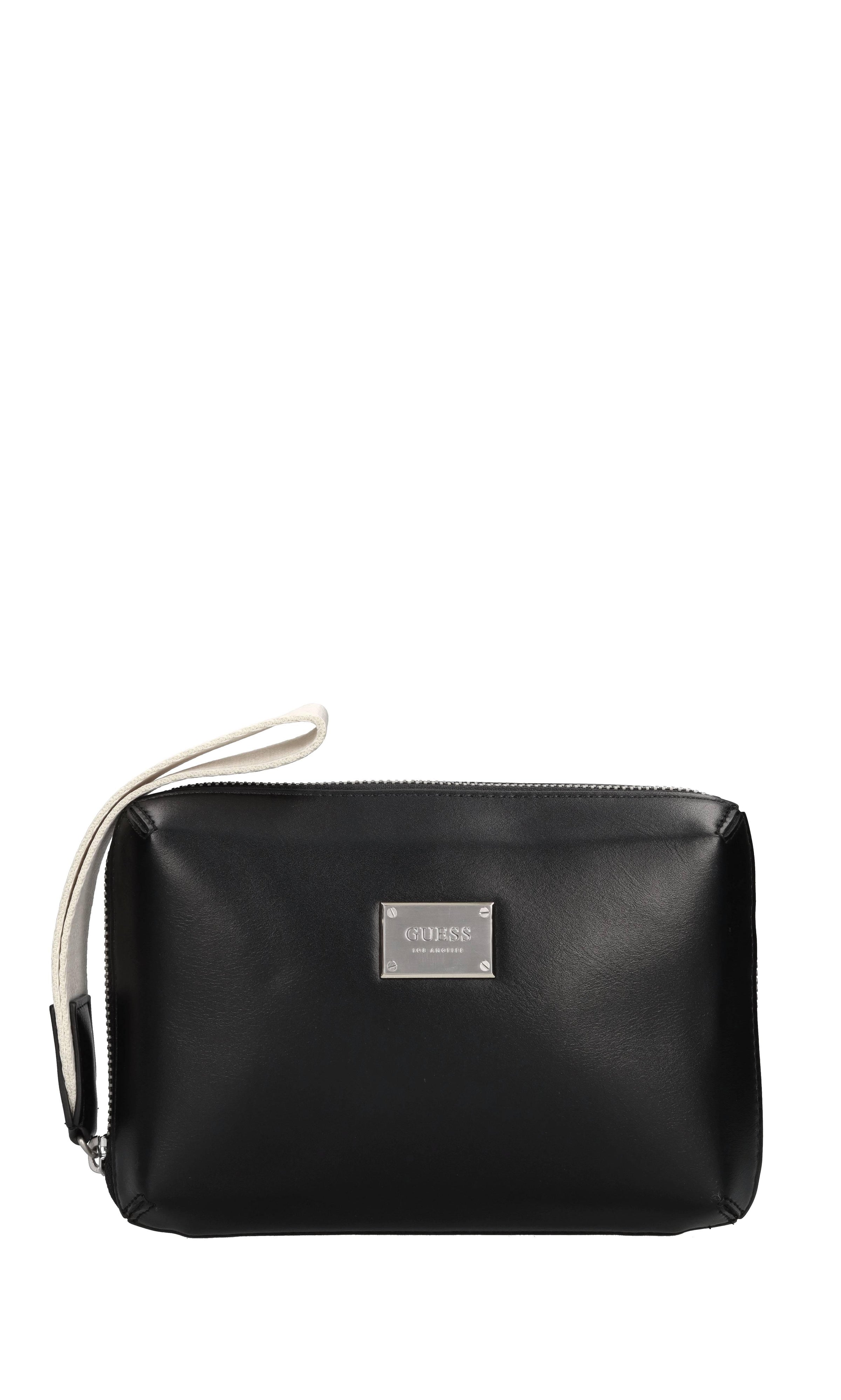 Beauty cases pochette in ecopelle con logo in metallo 