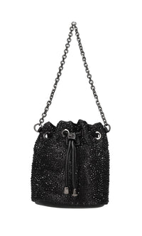 Borsa in tessuto e strass 