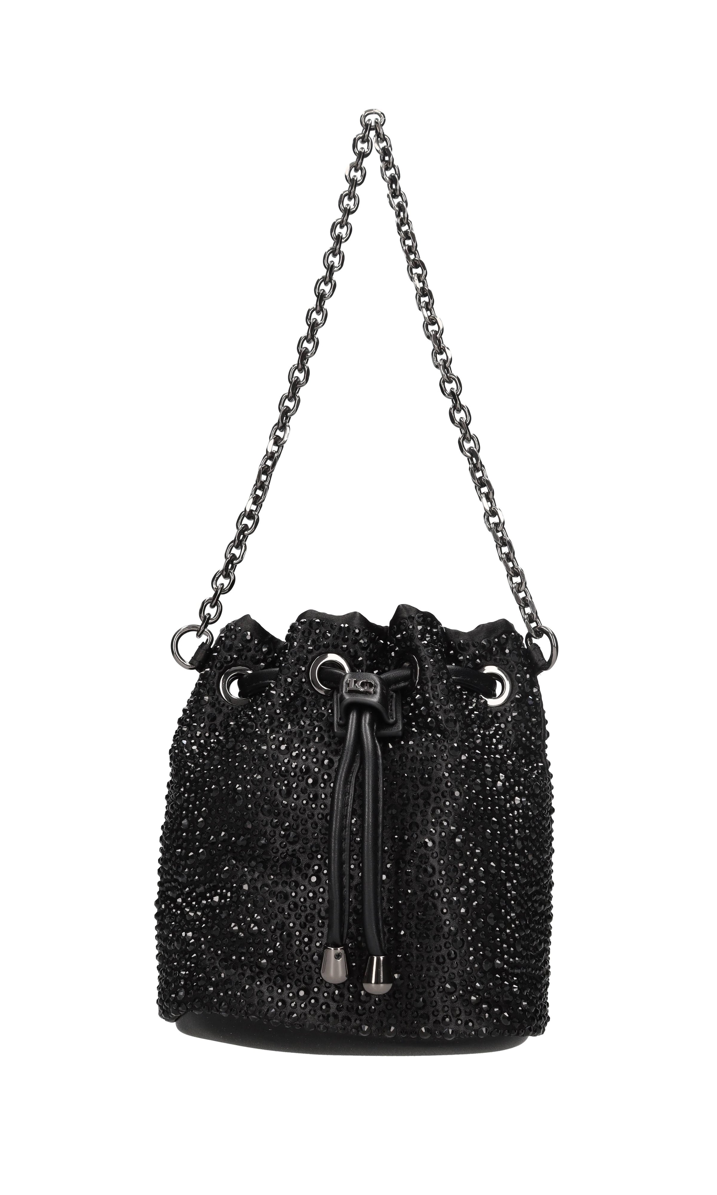 Borsa in tessuto e strass 