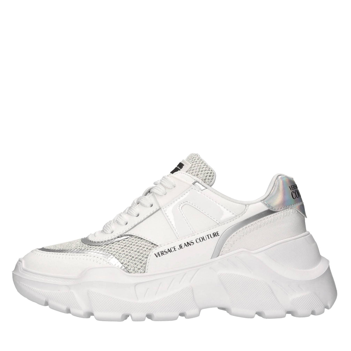 Sneakers in ecopelle e tessuto 