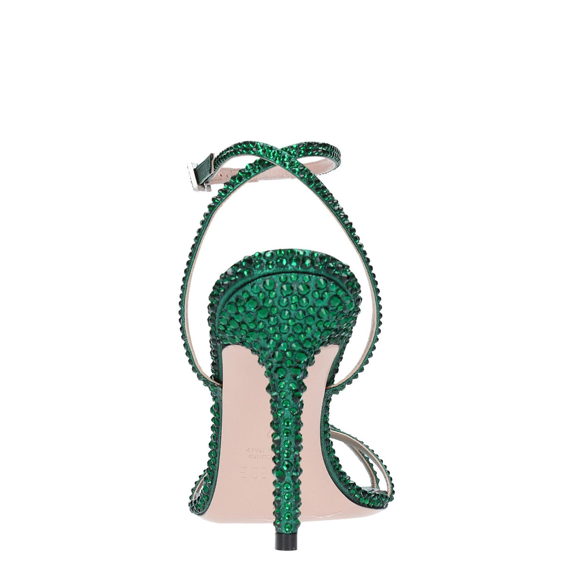 Sandali in raso e strass 