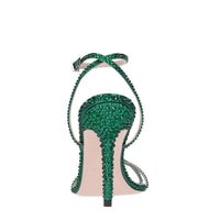 Sandali in raso e strass 