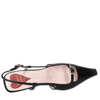 Décolleté slingback in pelle 