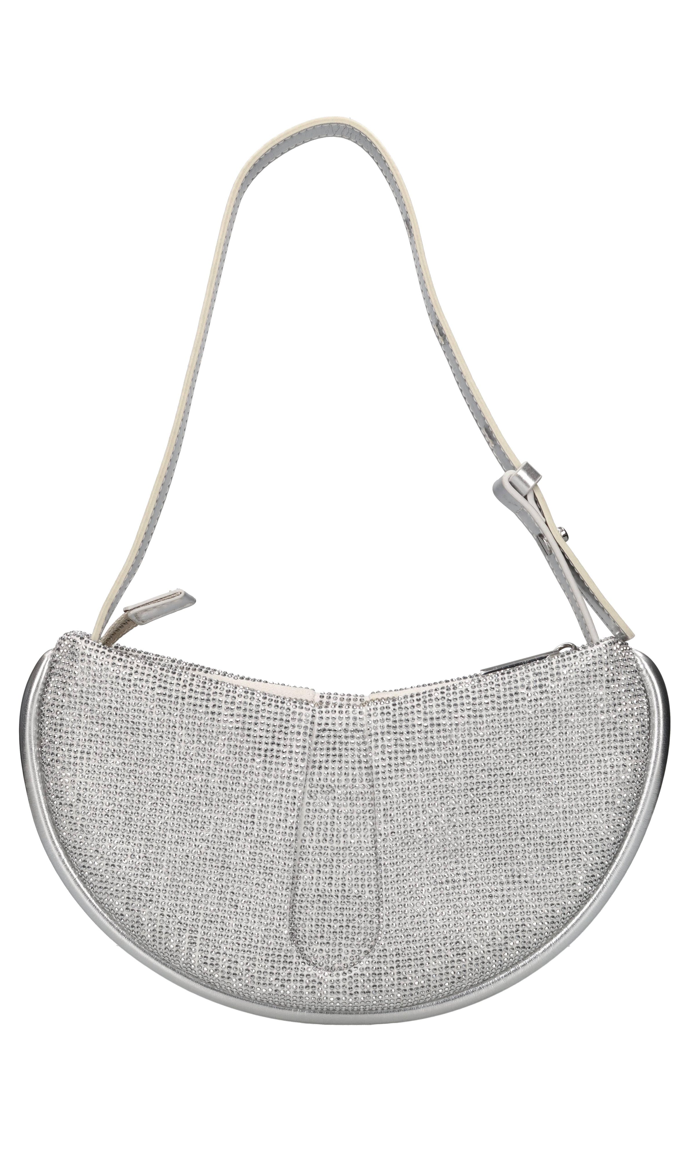 Borsa Ebe in ecopelle,tessuto e strass 