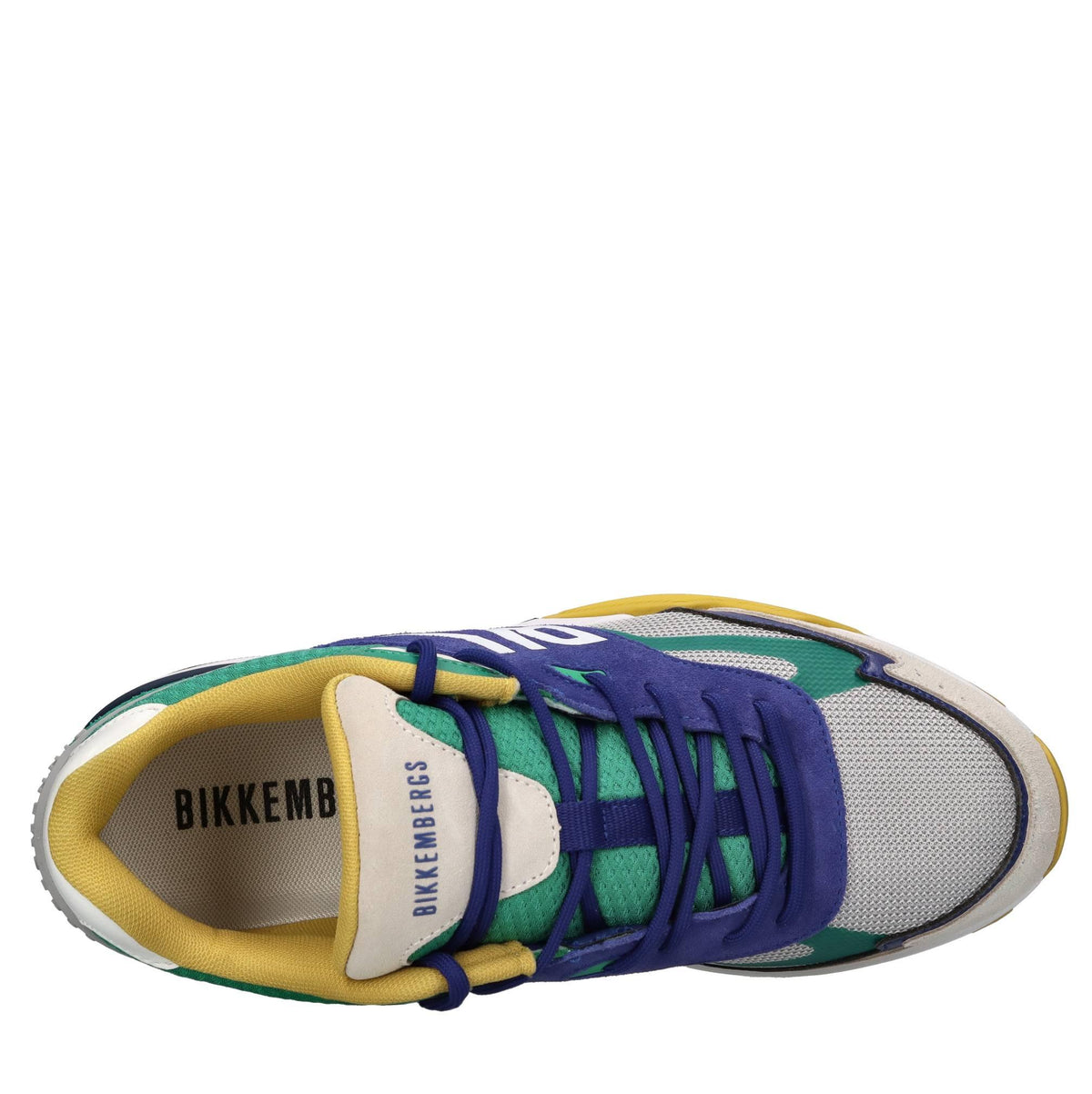 Sneakers in camoscio e tessuto 