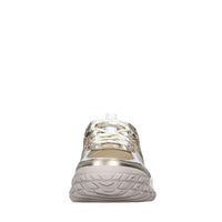 Sneakers in pelle ecopelle e tessuto 