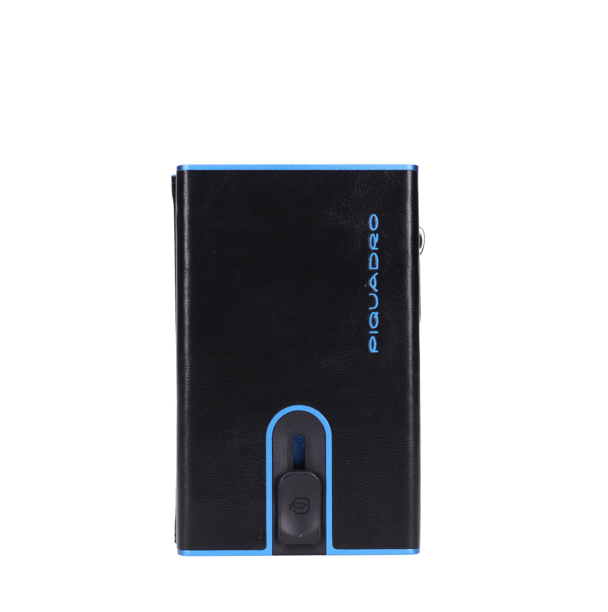 Portafoglio e porta carte di credito in pelle 