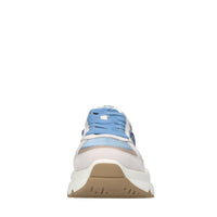 Sneakers in pelle,tessuto e strass 