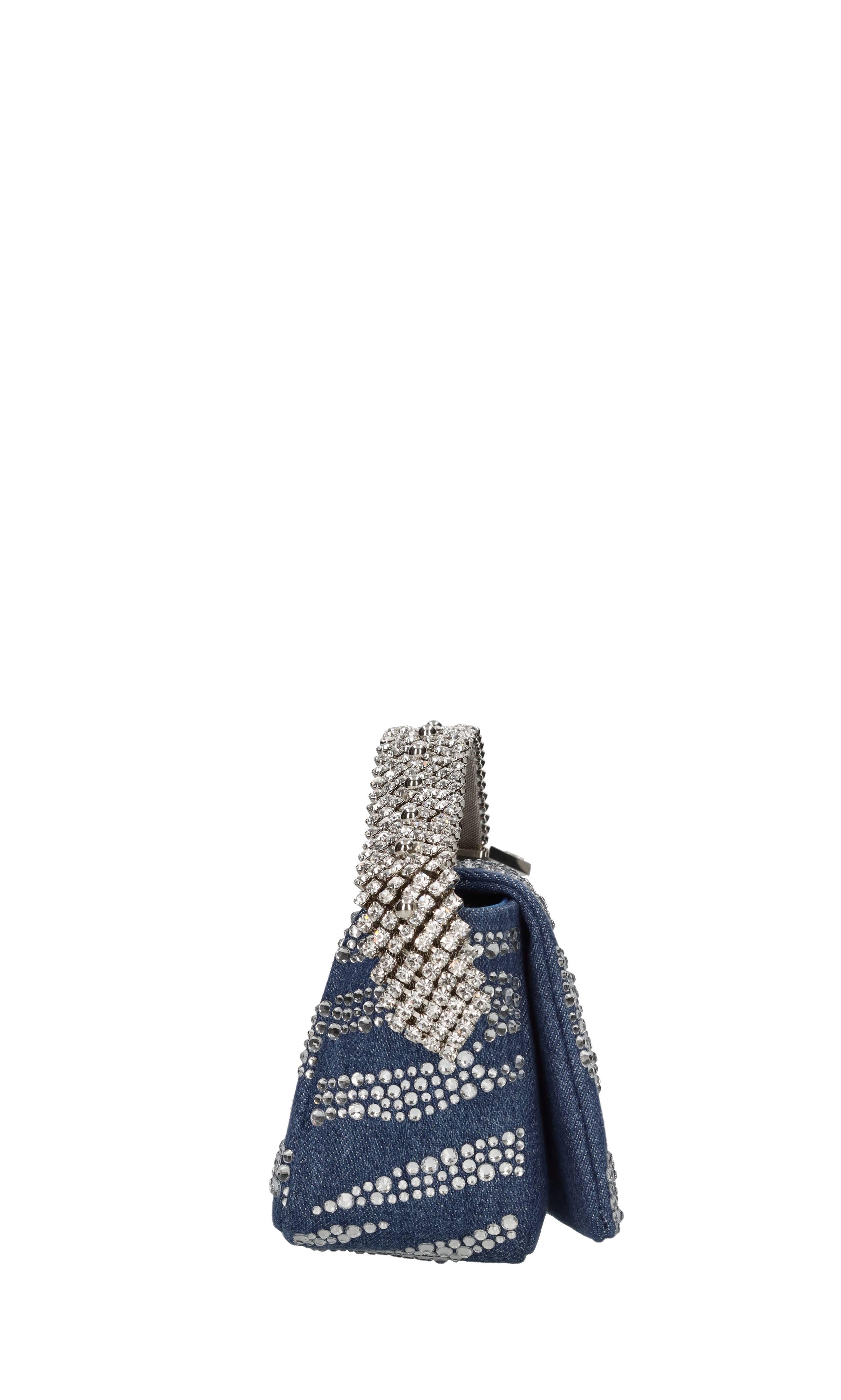 Borsa in tessuto e strass 