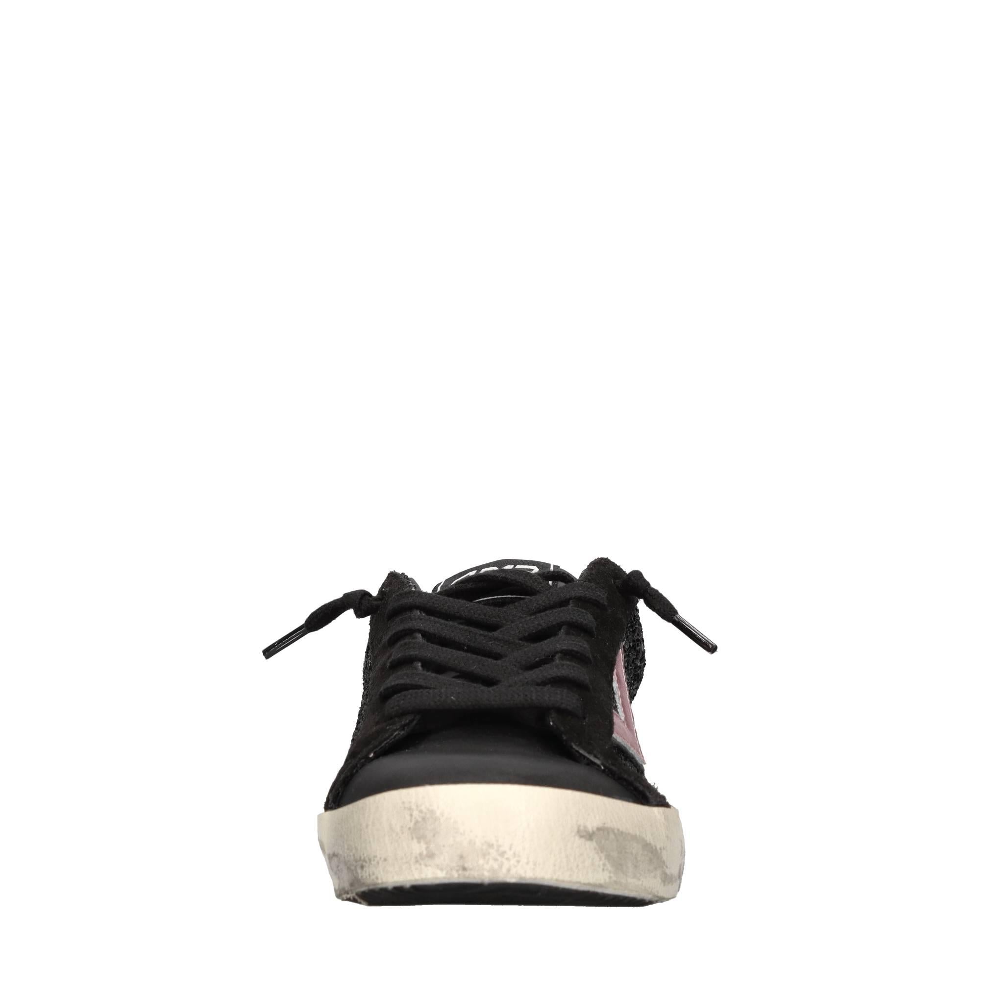 Sneakers in pelle e glitter 