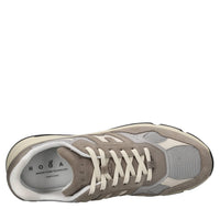 Sneakers in camoscio pelle e tessuto 