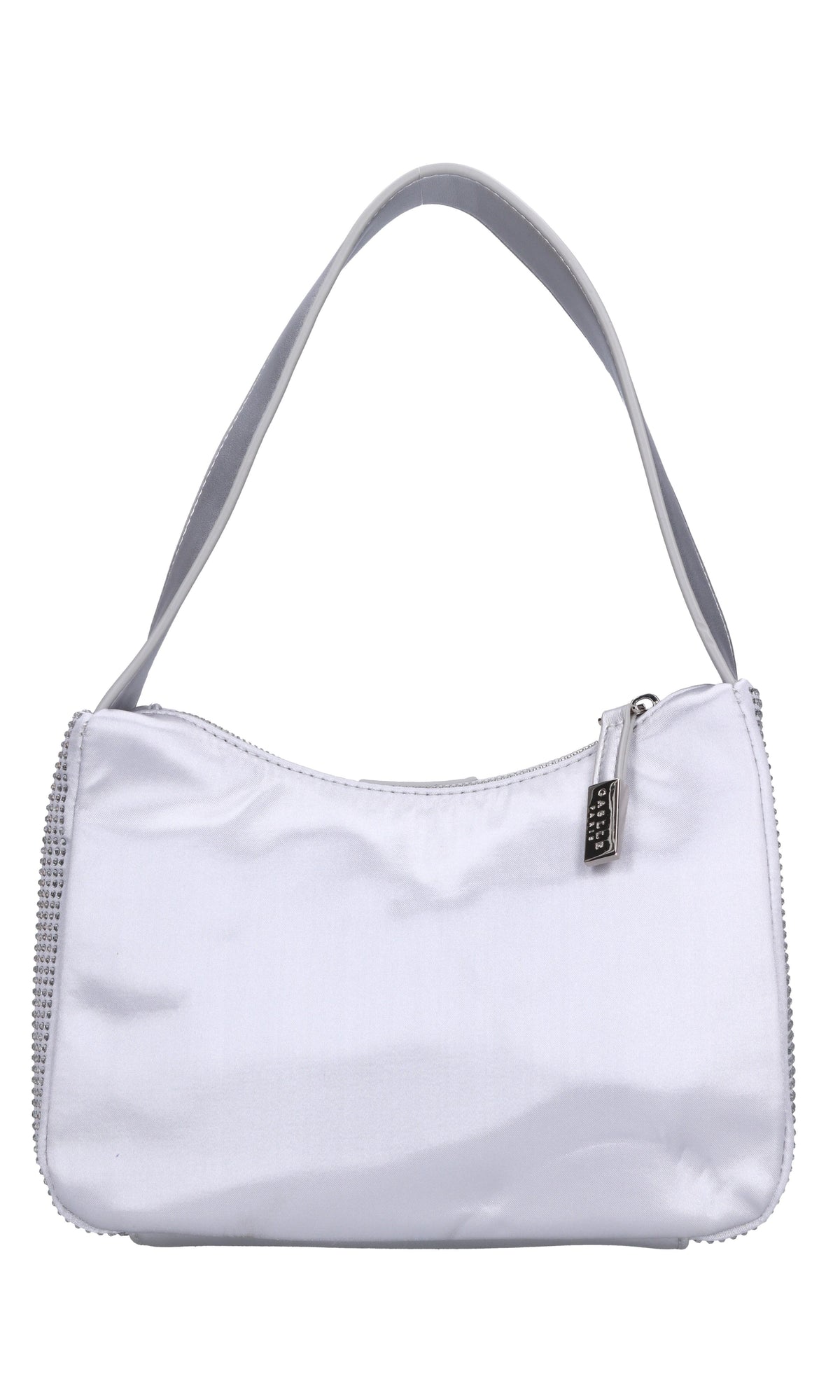 Borsa in tessuto ecopelle e strass 