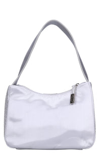 Borsa in tessuto ecopelle e strass 