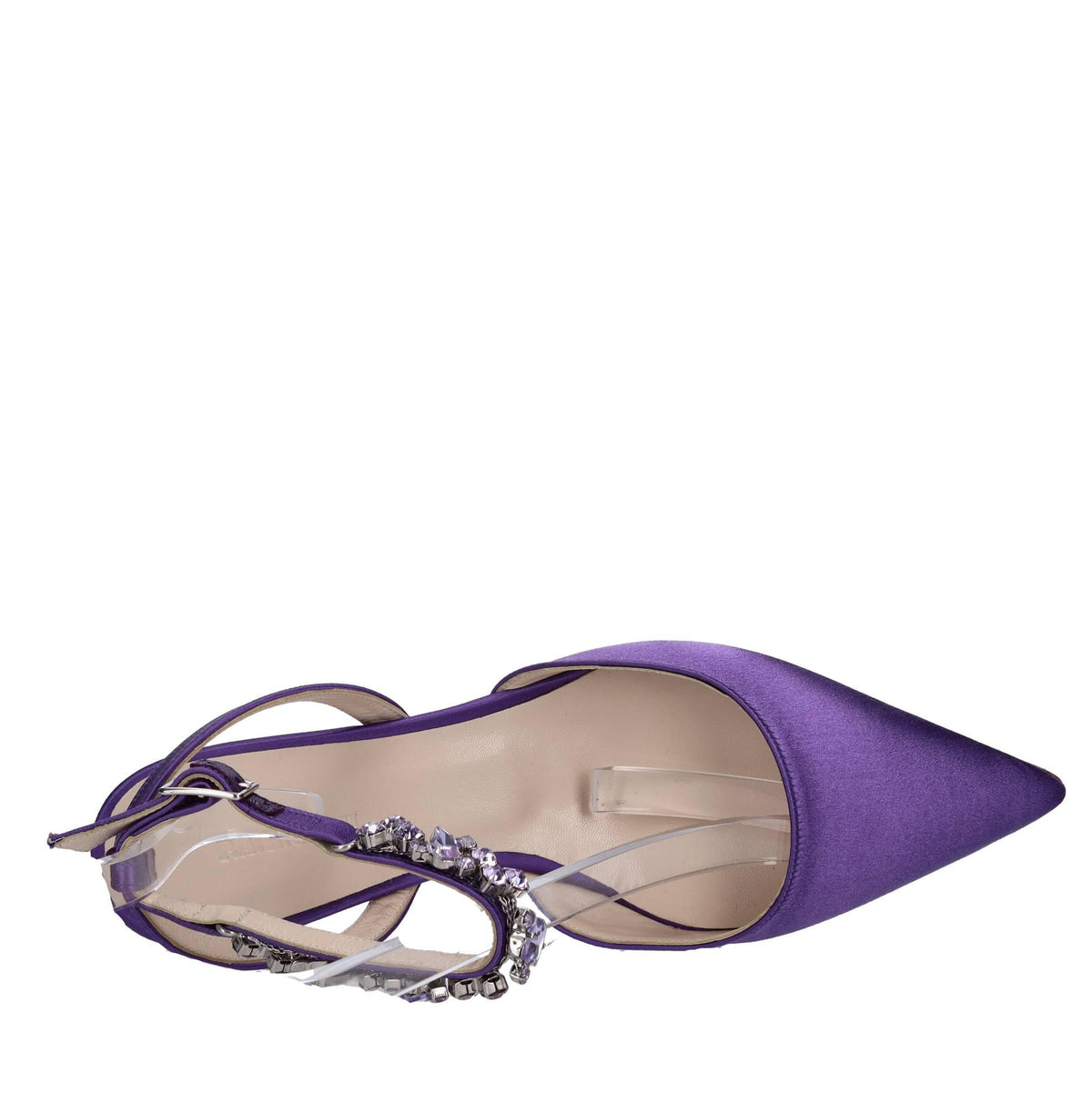 Décolleté slingback in raso 