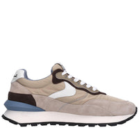 Sneakers in camoscio pelle e tessuto 