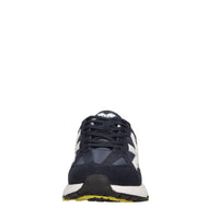Sneakers in pelle e tessuto 
