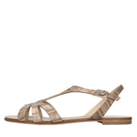 Sandali flat in pelle 