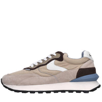 Sneakers in camoscio pelle e tessuto 