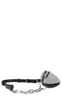 Marsupio in pelle e strass 