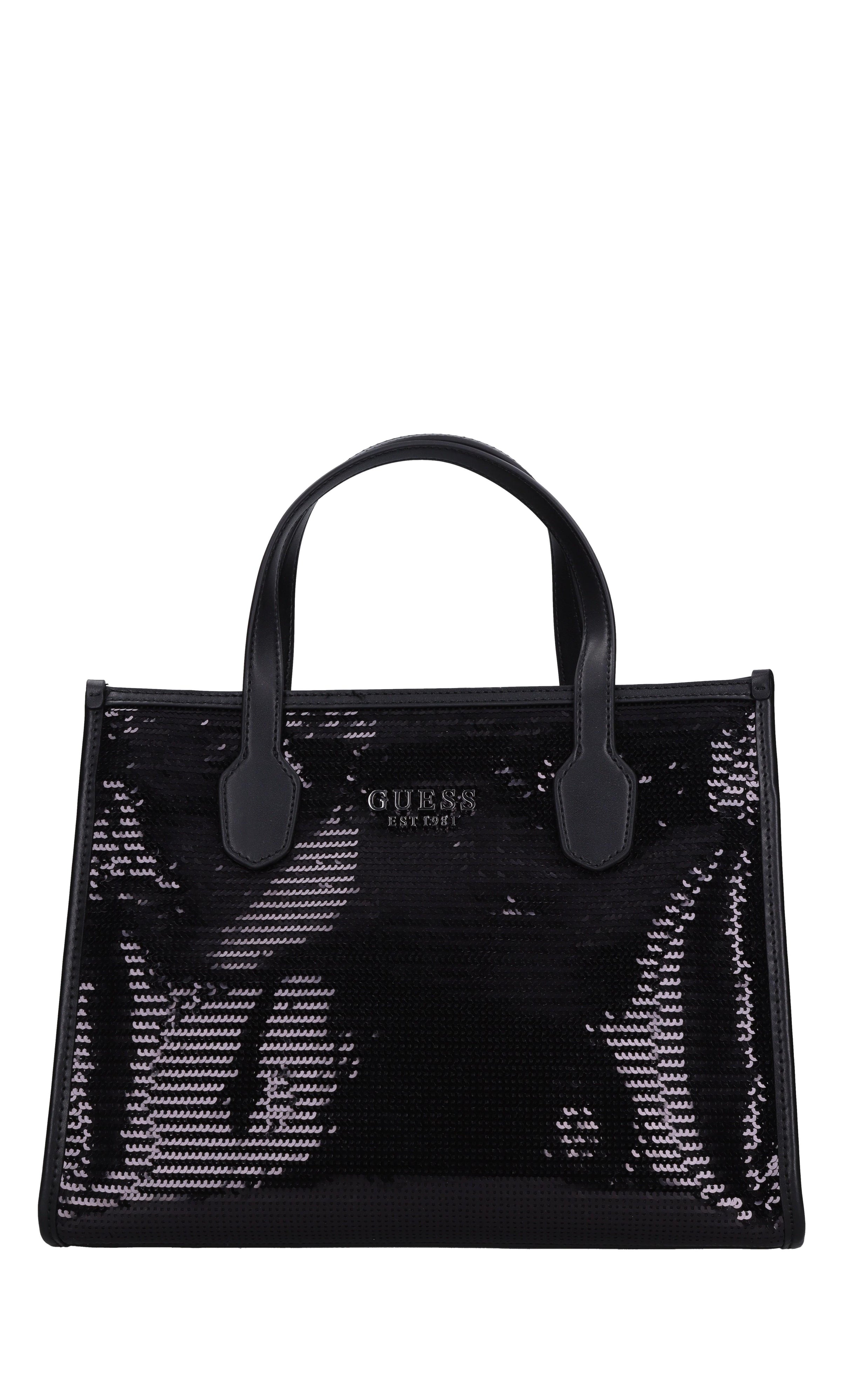 Borsa in ecopelle e pailettes 