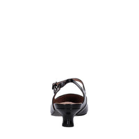 Décolleté slingback in pelle 
