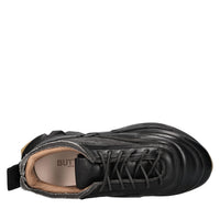 Sneakers in pelle e tessuto 