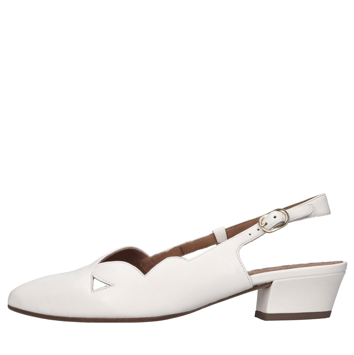 Décolleté slingback in pelle 