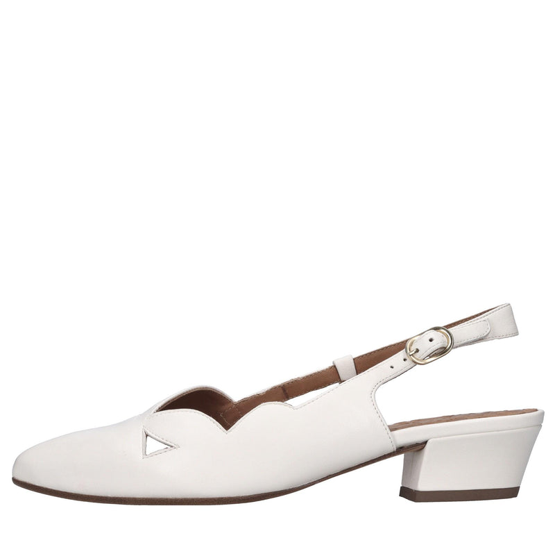 Décolleté slingback in pelle 