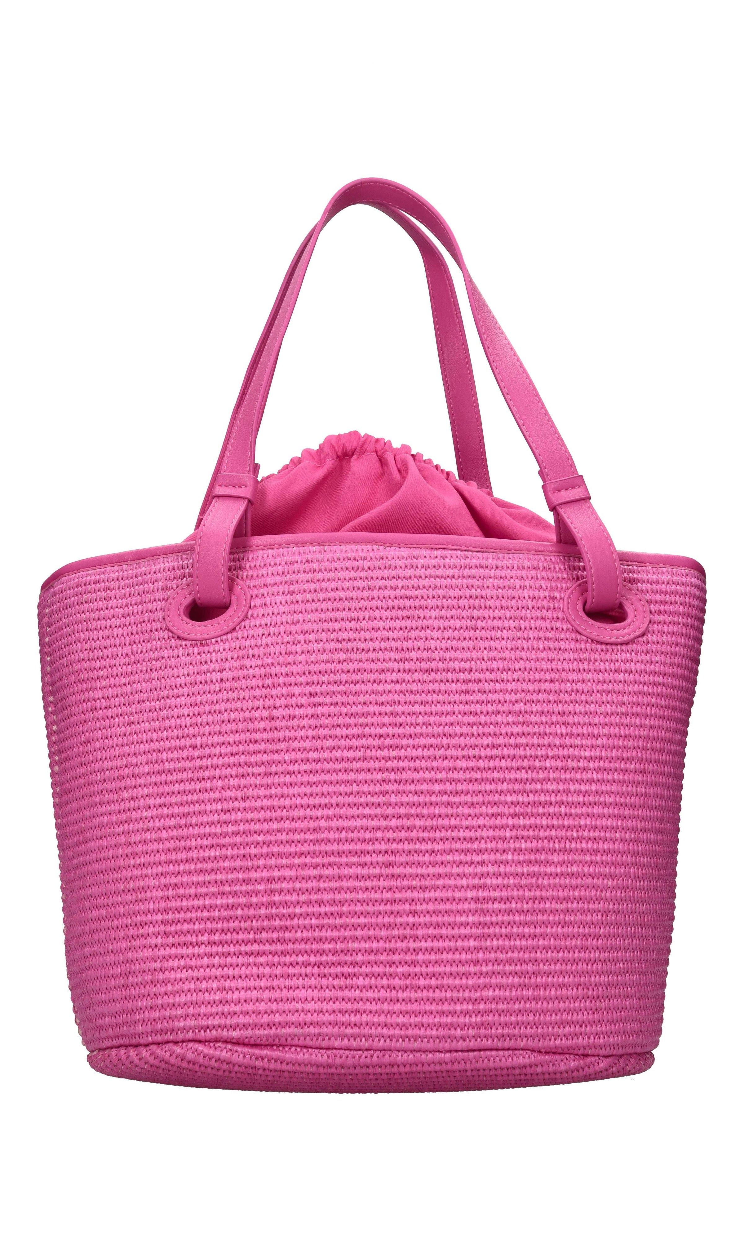 Borsa in rafia ed ecopelle 