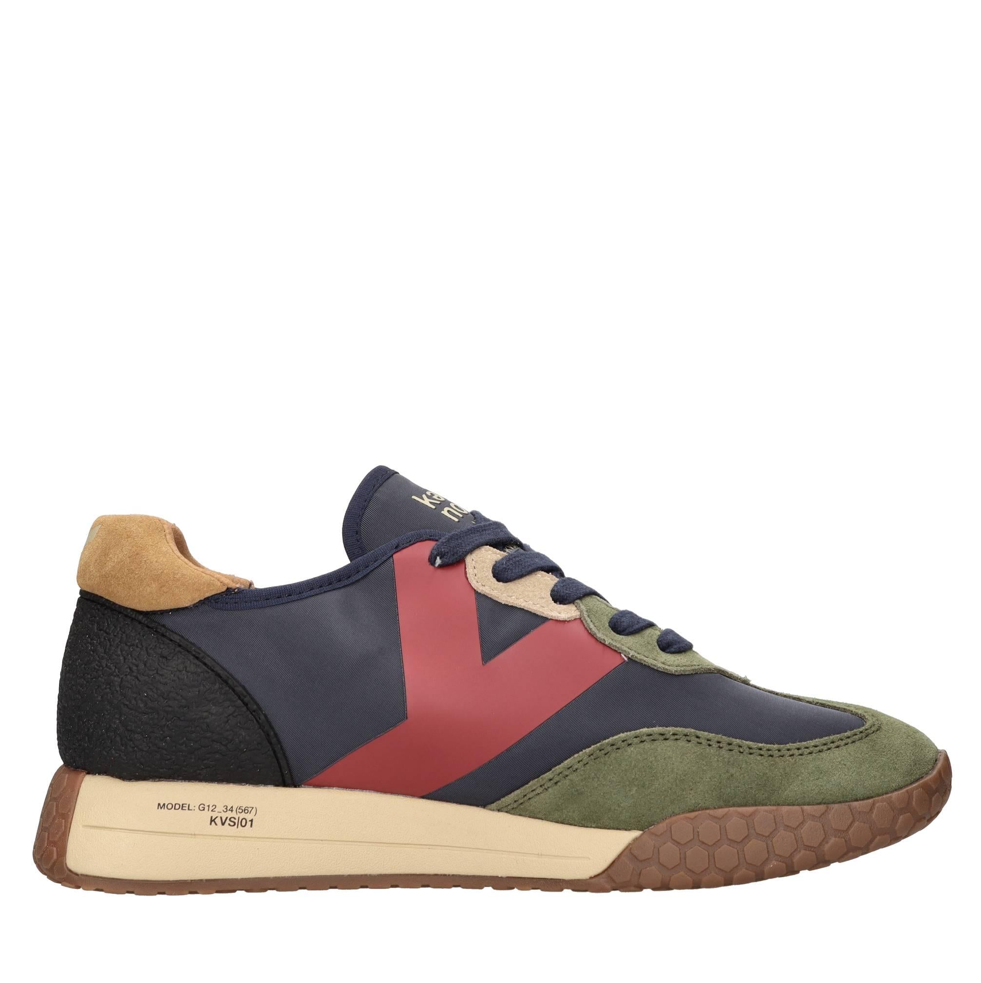 Sneakers in camoscio e tessuto 